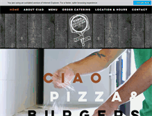 Tablet Screenshot of ciaopizzeriaburgers.com